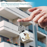30Pack Blanks Keychain Heat Transfer Keyring Various Kinds Sublimation Blank