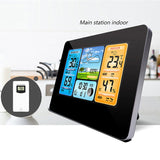 Wireless Station with Atomic Clock and USB - 197FT (60M) Temperature Humidity Meter, HD Weather Thermometer