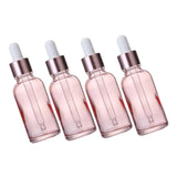 4pcs Leakproof Glass Dropper Bottles for Essential Oil Mini Juicing Bottles Reusable