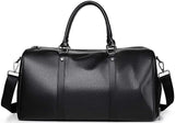 Leather Travel Duffle Bag for Men, Woven Carry On Weekender Overnight Bags for Business Sports Gym Ref: 7923