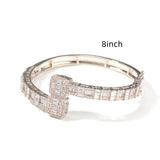 HT Cubic Zirconia Men's Bracelet Gold Plated Fashion Personality