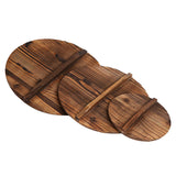 Natural Wooden Pot Cover Pan Lid With Large Handle Anti-Hot Anti-Spillover Hypotenuse Cover Wok Wooden Pan Lid Cookware Parts