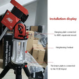 Astronomical Telescope Equatorial Mount Heightening Adapter Plate Rising Section TC40 Extension Column