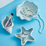Ceramic Storage Desktop Ornaments Earrings Rings Bracelets Jewelry Display Plate Tray 12.5x7x6cm