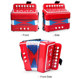 7 Keys 2 Bass Small Accordion Educational Musical Instrument Christmas Birthday Gift Toddlers Beginners