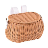 Bicycle basket for children, waterproof, woven, removable basket, handlebar, bicycle basket