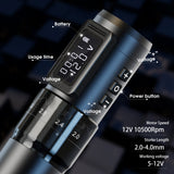 Ambition Mars Professional Wireless Tattoo Machine Pen Adjustable Stroke2.0-4.0mm Cartridge 1800mAh Coreless Motor Tattoo Artist