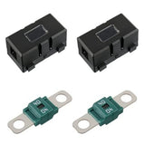 ANS-H Fuse Holder And 2 X High Current Bolt On Midi 40A Amp Plastic Car Flat Fuses For Cars, Trucks, Vehicles 50A