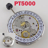 High Accuracy PT5000 Automatic Mechanical Watch Movement 28800 Bph Date Display Clone 2824 25 Jewels 25.6Mm Diameter