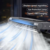 Hanging Bladeless Fan - Rechargeable, Adjustable Angle, Low Noise For Computer Screen & Office