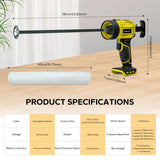 Sausage Caulking Cordless Caulk 4-Speeds Electric Extruder Seam Filg Gun for 20V Battery (No Battery)