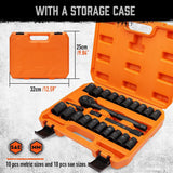 46 Piece/Set of Kit 1/4-Inch Socket Car Repair Ratchet Torque Wrench Combo Auto Repairing Tool Set