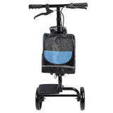 Knee Walker Foldable Adjustable Height Steerable Leg Scooter with Brake and Storage Bag for Foot Injuries Adult