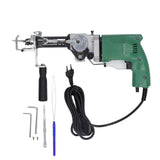 Carpet Tufting Tool Green 2 in 1 Handheld High Speed Multiple Purpose Carpet Weaving Machine for Rug DIY 100240V EU Plug