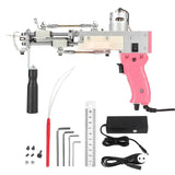 Carpet Tufting Tool Pink 40 Stitches Per Sec Rotatable Handle Carpet Weaving Machine for Rug Making DIY 100240V EU Plug
