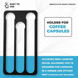 Coffee Pod Holder for Vertuo Capsules, Capacity:17,Black