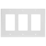 3-Gang Screwless Wall Plate Decorator Outlet Covers for Electrical Outlets Light Switch Hidden Screw Face Plates