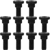 10pcs M2.5 Hex Socket Cap Head Bolts Black Hex Socket Head Cap Screws Carbon Steel Full Thread Bolts for Machine and Equipment Repair