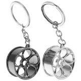 2pcs Car Wheel Rim Keychain Pendant Stylish Key Ring for Men and Women for Car Keys Bags and Backpacks Bag Hanging Ornaments