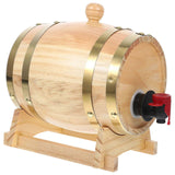 1 Set Wooden Barrel Beer Barrel Wine Barrel Wine Aging Barrel Beer Storage Bucket for Party 0.8 L