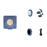20W Pocket LED Video Light 2700K-6500K Photography Light with Softbox Honeycomb Grid Barndoor 12FX for Photo Studio,A