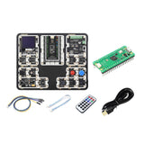 (Kit plus Pico) Expansion Board Entry-Level Sensor Kit with 15 Common Module All in One Design for DIY Projects Programming