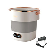 (gray) Lightweight Portable Mini Washer Foldable Washing Machine for Travel and Apartment Laundry 13L Laundry Appliance  gray