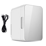 (Silver) Thermoelectric Coolers Warmer 8L Mini Fridge for Car Office Dorm Home Double Layer Refrigerator for Food Drinks Skincare