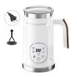 (White) Professional Automatic Milk Frother and Steamer Electric Foam Maker Frothing Machine for Hot Chocolate Macchiato Use  White
