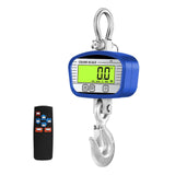 (Blue) Heavy Duty Digital Hanging Scale 2000kg LCD Backlights Craning Scale Aluminum Case Industrial Farm Construction Tool  Blue
