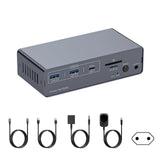 Double Monitor KVM Dock USB C+ Two DP1.4 DP4K120hz For Laptop And Desktop With 4K120Hz Resolution And 13 in 1 Port