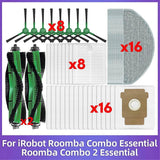 For Combo Essential / 2 Essential, Vac 2 Essential Main Roller Side Brush Dust Bag Filter Mop