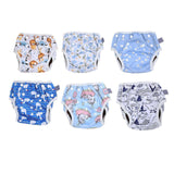 6pcs Baby Swimming Diapers Breathable Washable Reusable Waterproof Infant Mesh Pocket Cloth Diapers