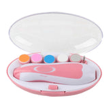 Safe Baby Nail Clipper Trimmer Toes & Fingernails Electric Grinding Polish Device Pink