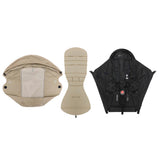 (Khaki) Baby Strollers Accessories Sit Cushion For Yoyo 2 3 Prams 105-175 Degrees Cotton Cloth Liner with Sunshade Cover  Khaki