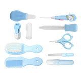 10Pcs Baby Health Care Tools Infant Safety Nail Clipper Scissor Newborn Grooming Kit(Blue)