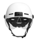 (White) High Clear Camera Cycling Helmets With Front LED And Rear Taillight For Outdoor Sports Action Camera Helmets  White