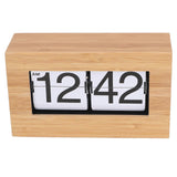 Auto Flip Clock Vintage Retro Large Number Flip Down Desk Table Clock for Home Living Room Office White Background