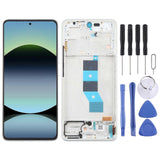(Silver) For Xiaomi Redmi Note 14 5G India AMOLED COMPATIBLE LCD Screen Digitizer Full Assembly with Frame