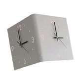 (White) Double Sided Clock Wall Mounted Wall Clock for Patio Farmhouse Kitchen White