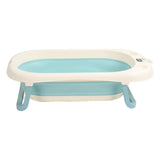 Collapsible Baby Bathtub Temperature Sensing Drain Hole Prevent Slipping Baby Bath Tub L Green