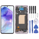 (Pink) For Samsung Galaxy A55 SM-A556B COMPATIBLE LCD Screen Digitizer Full Assembly with Frame