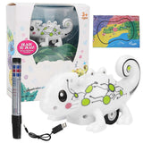 Induction Dinosaur Toy Pen Draw Lines Child Induction Toys with Light Sound Effect