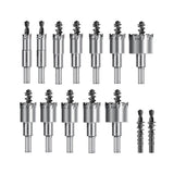 14pcs Kit, 1/2-2-1/8 Inch Tungsten Carbide Tipped Hole Set For Metal Stainless Steel Iron Wood