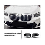 2pcs Car Grilles Front Kidney Grille For Ix3 2022 Car Bumper Hood Mesh Radiator Cover Grid Body Kit