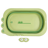 Baby Bath Tub Large Capacity Stable Support Prevent Slipping Collapsible Bathtub L Size Green