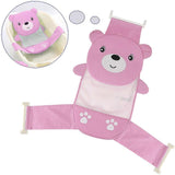 Adjustable Thicken Newborn Baby Bath Seat Support Net Bathtub Sling Shower Mesh Pink Bear