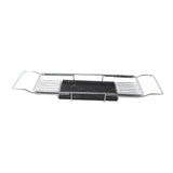 Metal Marble Bathtub Rack Anti Slip Space Saving Multi Functional Expandable Bathtub Tray House Warming Gift Silver Black