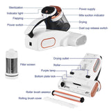 Bed Vacuum Cleaner Mattress Vacuum with Purple Light 8.5KPa Suction HEPA Filter LED Display Portable Deep Cleaner Handheld Cordless Dust Mite Vacuum