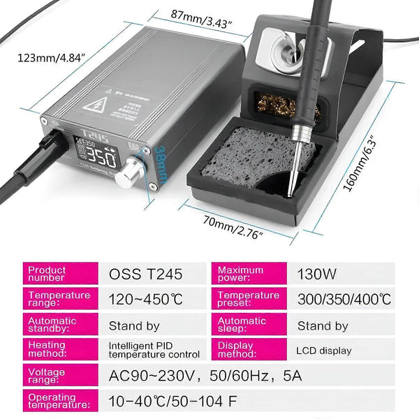 (U.S. regulations) T245 Electric Soldering Station 2Second Rapid Heati ...